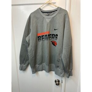 Nike Oregon State Beavers Sweatshirt Mens XL Gray Crewneck NCAA Fleece Pullover